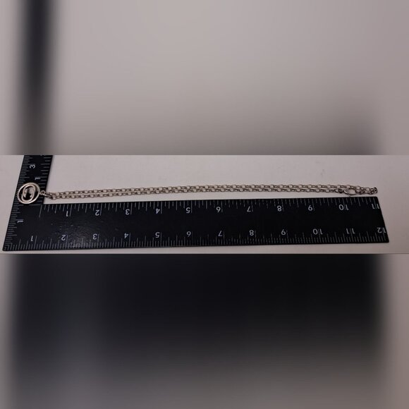 Gucci Women's Interlocking GG Logo Chain Necklace Sterling Silver AG 925 11" - Picture 16 of 16